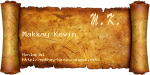 Makkay Kevin névjegykártya