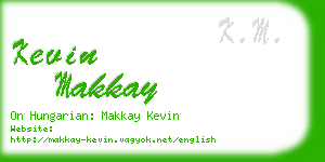 kevin makkay business card